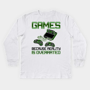 Video Games Lover Kids Long Sleeve T-Shirt